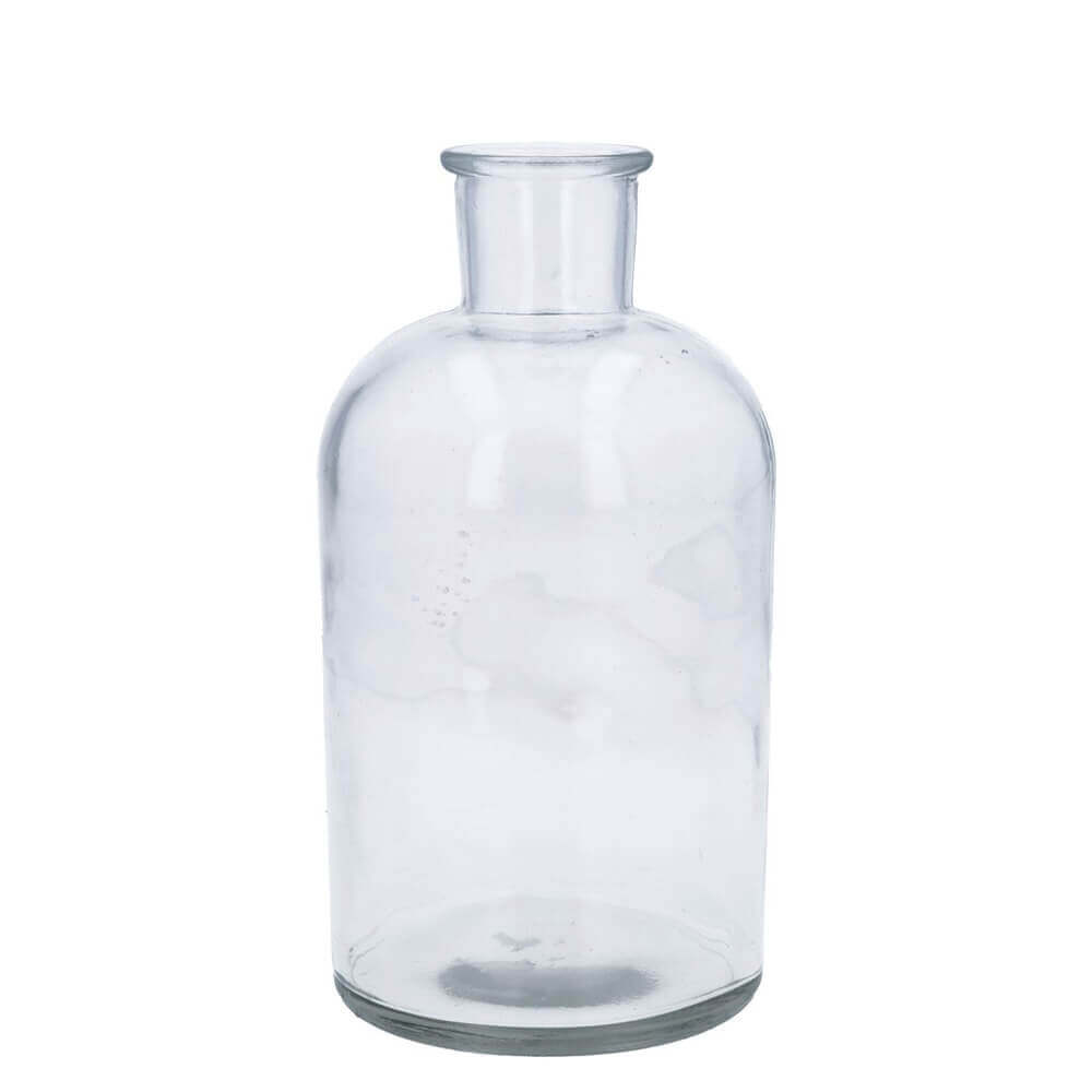 Gisela Graham Glass Clear Bottle Vase Large